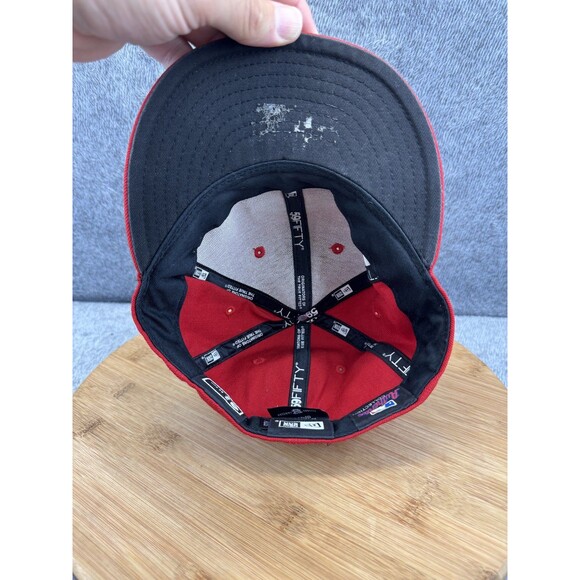 Cincinnati Reds Hat Cap Fitted Kids 6 3/4 Red MLB Baseball Wool New Era - Picture 8 of 11